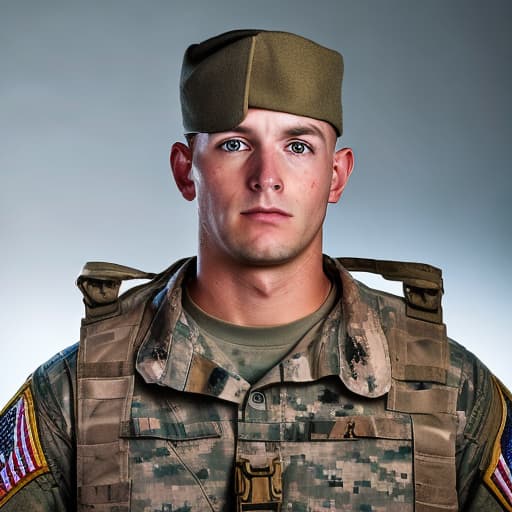 portrait+ style American soldier