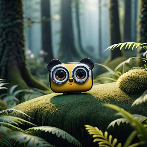  A cute Little Wall with big eyes goes into a Forest eating ice - superrealistic, detailed, disneystile hyperrealistic, full body, detailed clothing, highly detailed, cinematic lighting, stunningly beautiful, intricate, sharp focus, f/1. 8, 85mm, (centered image composition), (professionally color graded), ((bright soft diffused light)), volumetric fog, trending on instagram, trending on tumblr, HDR 4K, 8K