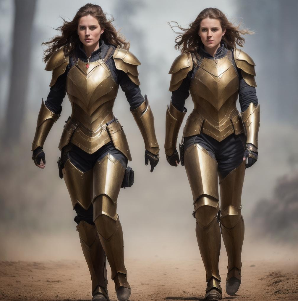  (8K, best quality:1.2), (masterpiece:1.37), (photo, photorealistic:1.37), (ultrahigh-res), full body, walking pose, shot from front, slow motion, female paladin wearing the full body Armor