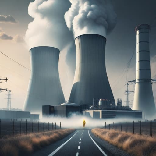  Create an illustration that shows the merits of nuclear power. hyperrealistic, full body, detailed clothing, highly detailed, cinematic lighting, stunningly beautiful, intricate, sharp focus, f/1. 8, 85mm, (centered image composition), (professionally color graded), ((bright soft diffused light)), volumetric fog, trending on instagram, trending on tumblr, HDR 4K, 8K