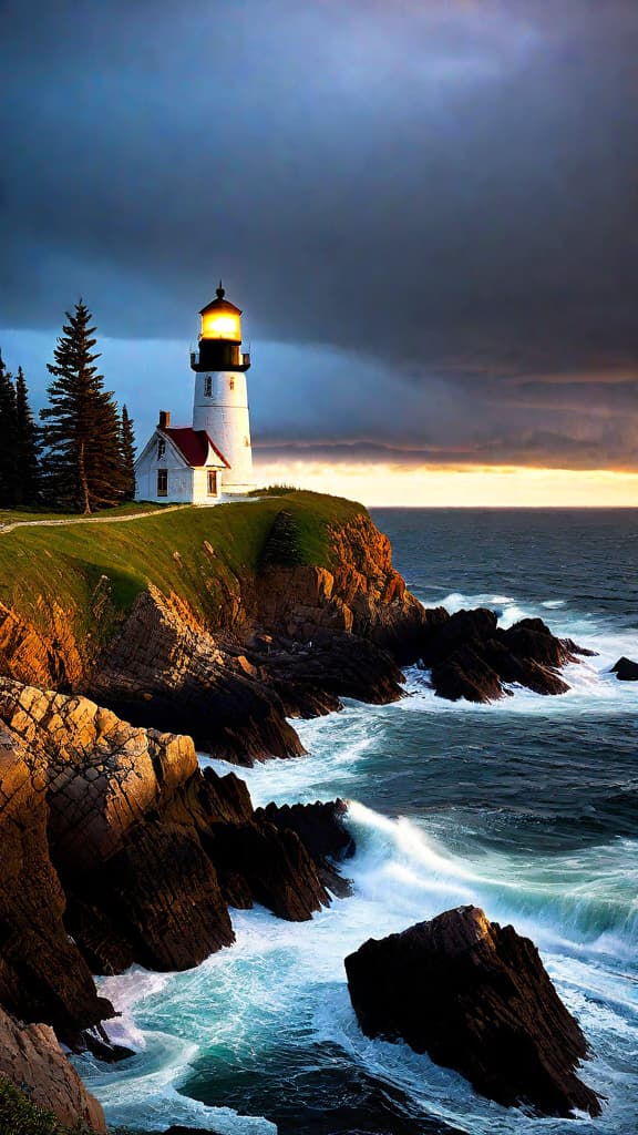  (A stormy night on the rugged coastline of Merrill Point, with a weathered old lighthouse casting a golden beam across the restless sea. In the distance, a mysterious washed up chest embossed with ancient ruins lies on the rocky shore, beckoning the lighthouse keeper, Mr. Hawthorn, to venture forth and uncover the secrets it holds, including a weathered map pointing to a forgotten island, said to be filled with treasures buried under the eye of the last four moons.) hyperrealistic, full body, detailed clothing, highly detailed, cinematic lighting, stunningly beautiful, intricate, sharp focus, f/1. 8, 85mm, (centered image composition), (professionally color graded), ((bright soft diffused light)), volumetric fog, trending on instagram, trending on tumblr, HDR 4K, 8K