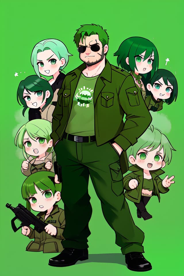  Green hair character Big Boss