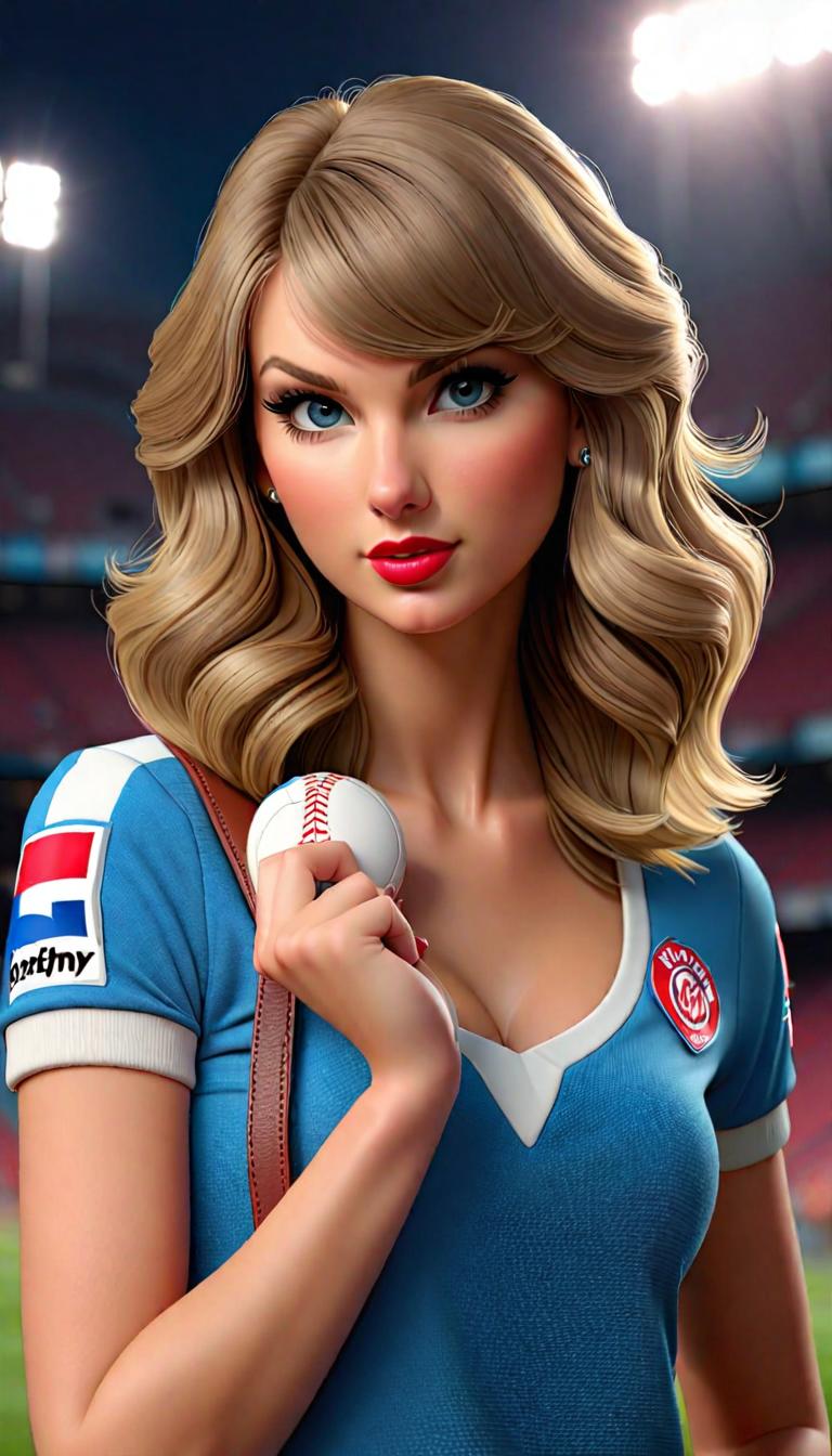  Professional 3D model of Taylor Swift as a sports reporter . Rendered with Octane, the model is highly detailed,dramatic lighting. hyperrealistic, full body, detailed clothing, highly detailed, cinematic lighting, stunningly beautiful, intricate, sharp focus, f/1. 8, 85mm, (centered image composition), (professionally color graded), ((bright soft diffused light)), volumetric fog, trending on instagram, trending on tumblr, HDR 4K, 8K