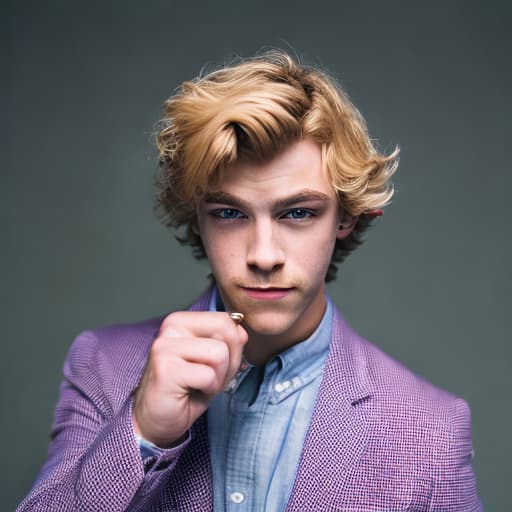 portrait+ style Ross Lynch queer face