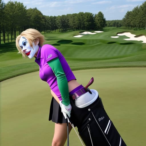  Female joker golfing