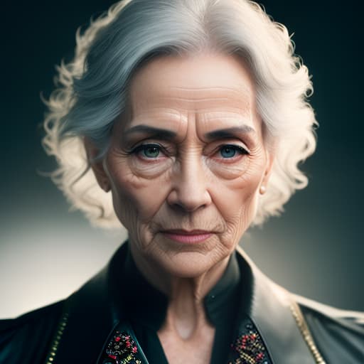  Full body  , award winning photo, intricate, detailed, amazing, fine detail, highly detailed 1 old woman, extremely detailed body and face, piercing eyes, ( :1.3), , skinny, gles, black wavy hair, medium s,big , by Nick Knight, nikon d850 film, kodak, portra 400 camera f1.6 lens, rich colors, hyper realistic, lifelike texture, dramatic, lighting, trending on artstation, cinestill 800 tungsten, Style-Neeko, (facial clarity:1.5), hyperrealistic, full body, detailed clothing, highly detailed, cinematic lighting, stunningly beautiful, intricate, sharp focus, f/1. 8, 85mm, (centered image composition), (professionally color graded), ((bright soft diffused light)), volumetric fog, trending on instagram, trending on tumblr, HDR 4K, 8K