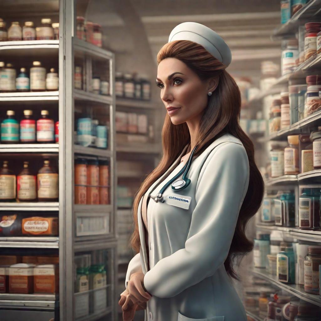  A 3D cartoon of a midwife, long hair hyperrealistic, full body, detailed clothing, highly detailed, cinematic lighting, stunningly beautiful, intricate, sharp focus, f/1. 8, 85mm, (centered image composition), (professionally color graded), ((bright soft diffused light)), volumetric fog, trending on instagram, trending on tumblr, HDR 4K, 8K