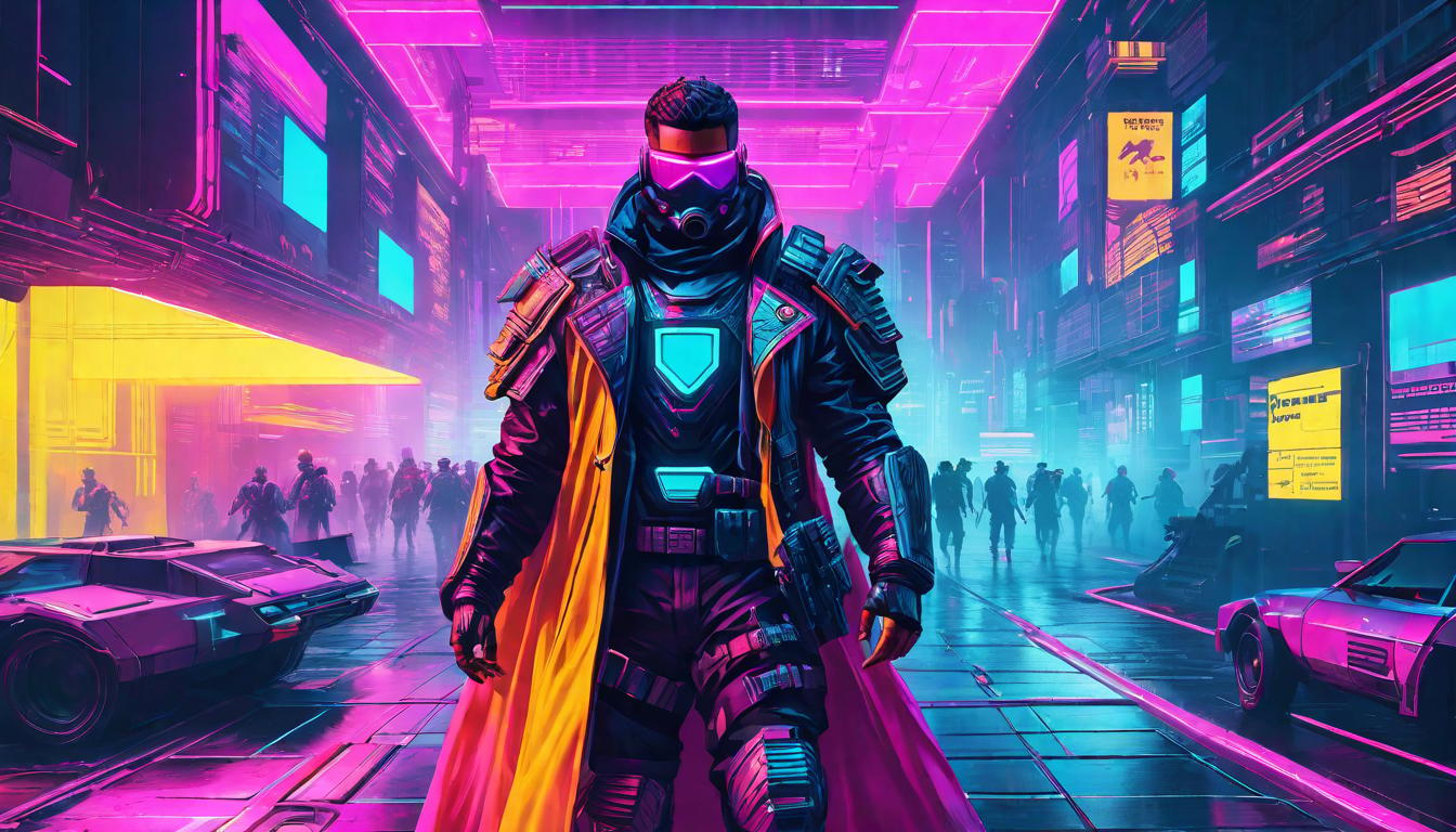  vaporwave,cyberpunk game style A person with a luminous shield enveloping them, protecting from dark forces, determined expressioneon, dystopian, futuristic, digital, vibrant, detailed, high contrast, reminiscent of cyberpunk genre video games,retro aesthetic, cyberpunk, vibrant, neon colors, vintage 80s and 90s style, highly detailed