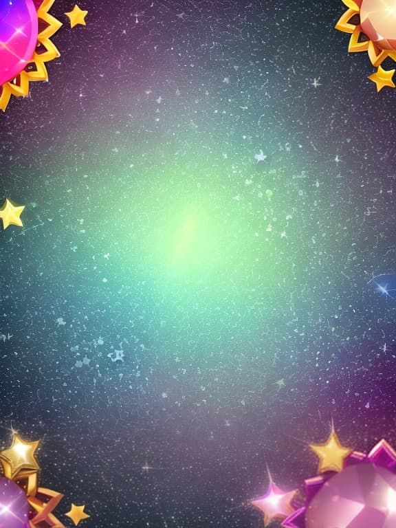  Cute musical notes and sparkling stars and gems wallpaper