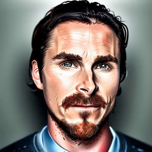 portrait+ style christian bale queer face