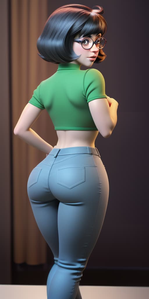  Velma from Scooby Doo, back, in pants