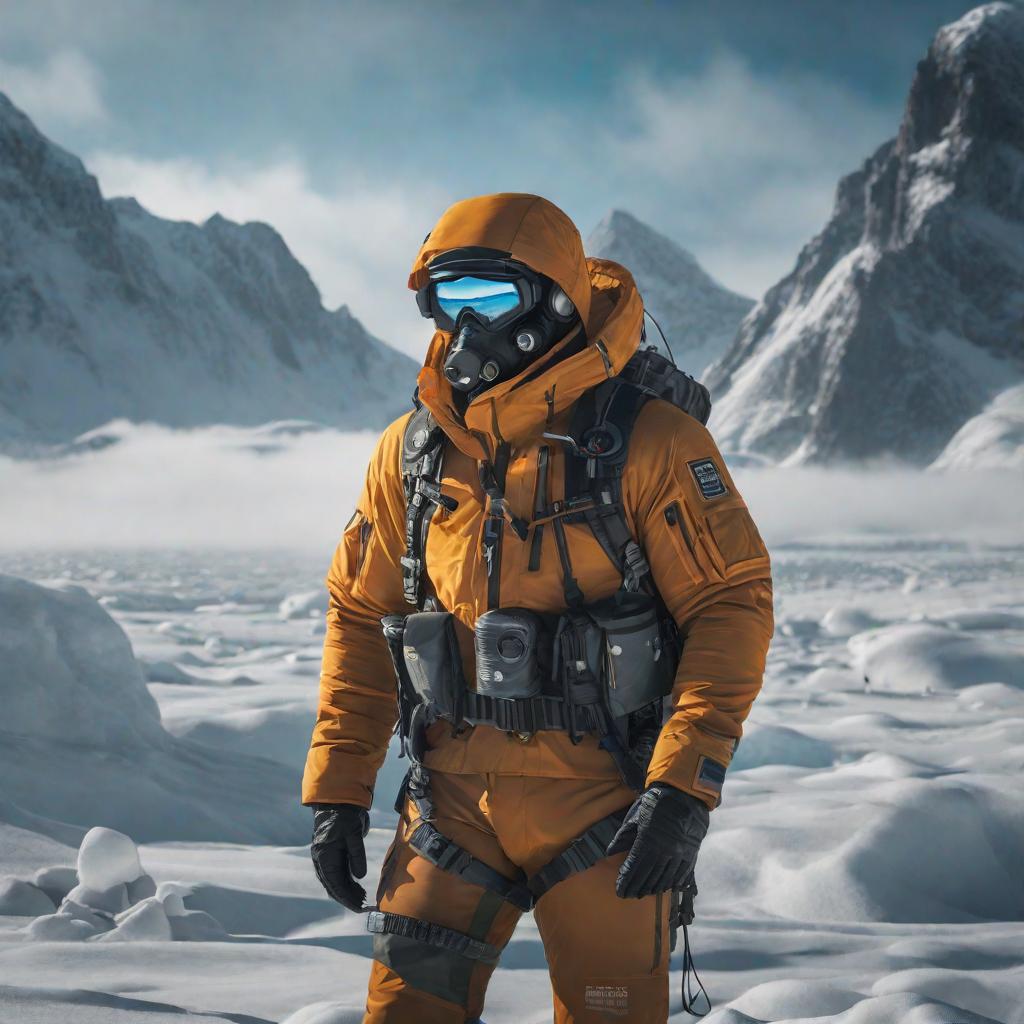  Antártica 2050 hyperrealistic, full body, detailed clothing, highly detailed, cinematic lighting, stunningly beautiful, intricate, sharp focus, f/1. 8, 85mm, (centered image composition), (professionally color graded), ((bright soft diffused light)), volumetric fog, trending on instagram, trending on tumblr, HDR 4K, 8K