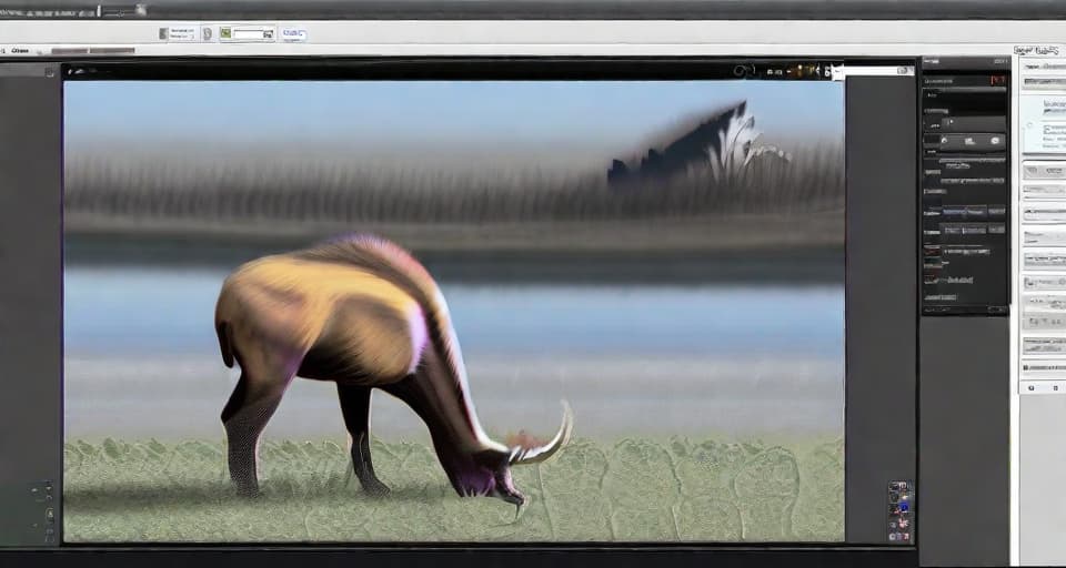  fantasy art, an image of an image editor showing an image of an animal