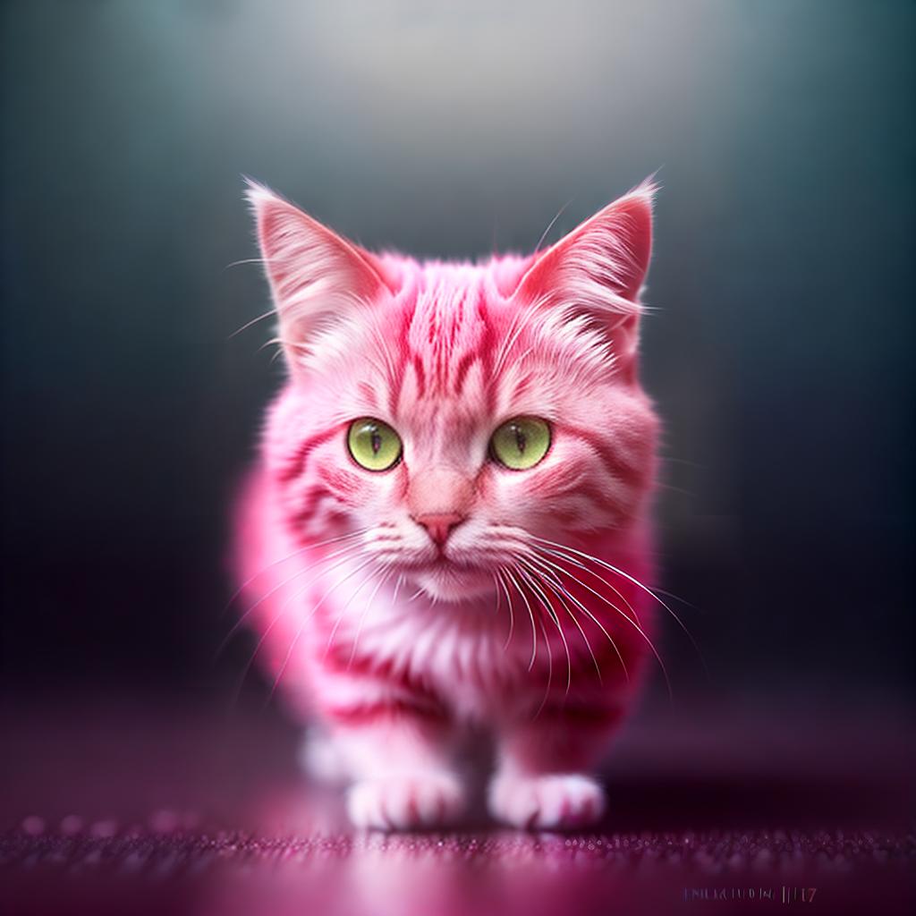  Raspberry Cat ,highly detailed, cinematic lighting, stunningly beautiful, intricate, sharp focus, f1. 8, 85mm, (centered image composition), (professionally color graded), ((bright soft diffused light)), volumetric fog, trending on instagram, trending on tumblr, HDR 4K, 8K