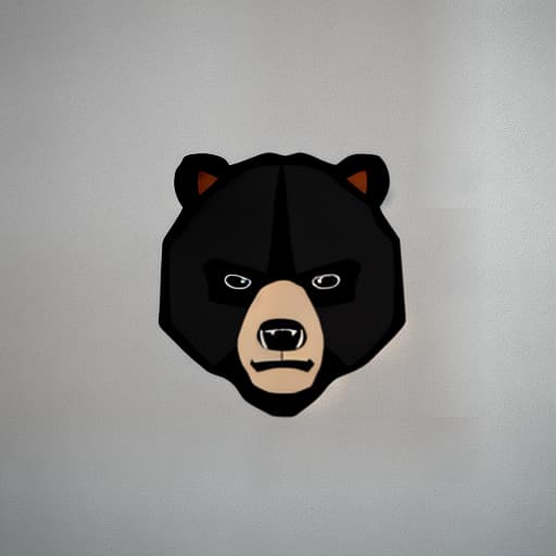  minimalist angry bear head logo