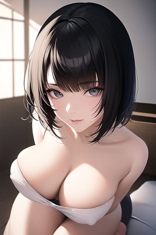  Black hair bob cut, elementary student, , open legs, large legs, large , no , visible in the area, white liquid from the area, look ()), no clothes, look at the s., (Masterpiece, BestQuality:1.3), (ultra detailed:1.2), (hyperrealistic:1.3), (RAW photo:1.2),High detail RAW color photo, professional photograph, (Photorealistic:1.4), (realistic:1.4), ,professional lighting, (japanese), beautiful face, (realistic face)