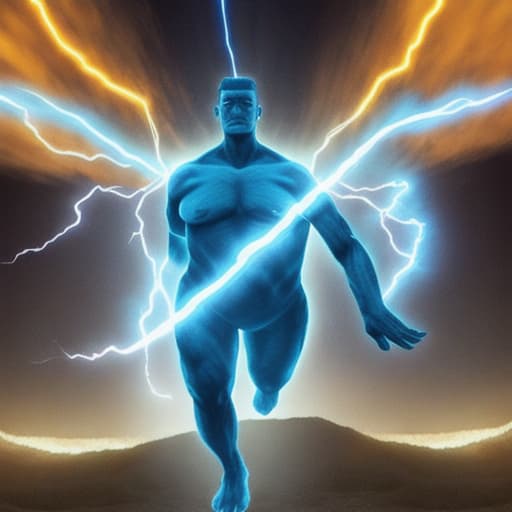  Giant blue human looking energy being