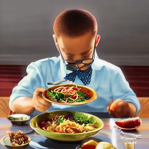  create image one boy eat noodles and very happy boy and the corner side right LG gaming red light style hyperrealistic, full body, detailed clothing, highly detailed, cinematic lighting, stunningly beautiful, intricate, sharp focus, f/1. 8, 85mm, (centered image composition), (professionally color graded), ((bright soft diffused light)), volumetric fog, trending on instagram, trending on tumblr, HDR 4K, 8K