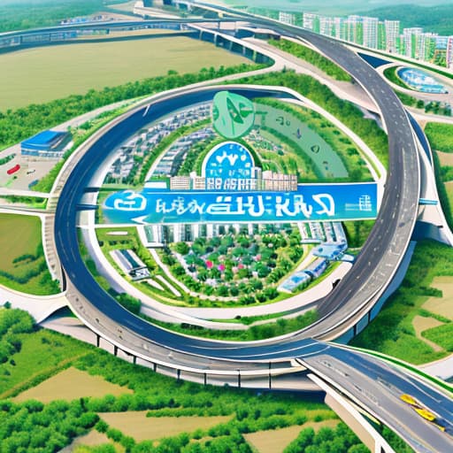  Design a city logo for the latest highway in Qidong City.