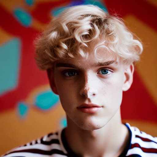 portrait+ style czech homosexual queer twink blonde very cute dude face