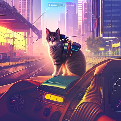 nvinkpunk Realistic image of a cat wearing headphones and reading glasses while riding a bus., 4k hyperrealistic, full body, detailed clothing, highly detailed, cinematic lighting, stunningly beautiful, intricate, sharp focus, f/1. 8, 85mm, (centered image composition), (professionally color graded), ((bright soft diffused light)), volumetric fog, trending on instagram, trending on tumblr, HDR 4K, 8K