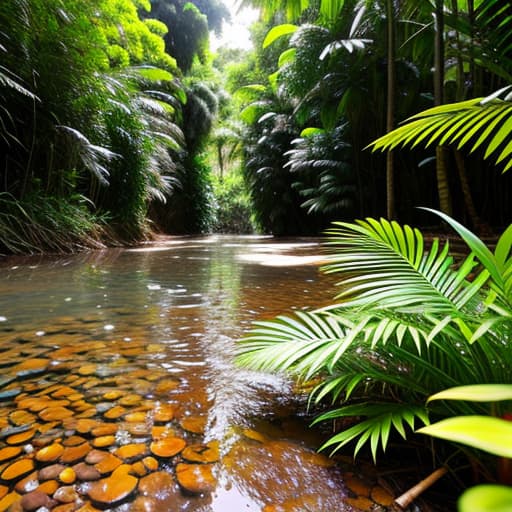  Uma mina batendo sirica pelada na selva