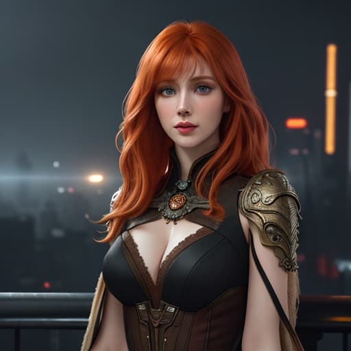  portrait art of ginger hair blade runner, full body in frame, 8 k ultra realistic, detailed, intricate, full of colour, cinematic lighting, trending on artstation, 4 k, hyperrealistic, focused, extreme details, unreal engine 5, cinematic, masterpiece , third person view, 8k, selfie hyperrealistic, full body, detailed clothing, highly detailed, cinematic lighting, stunningly beautiful, intricate, sharp focus, f/1. 8, 85mm, (centered image composition), (professionally color graded), ((bright soft diffused light)), volumetric fog, trending on instagram, trending on tumblr, HDR 4K, 8K