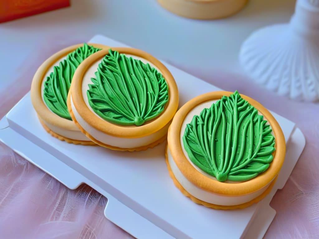  A closeup, ultradetailed image of a delicate, intricately decorated sugar cookie with vibrant colors and intricate designs, showcasing the artistry and craftsmanship involved in creating decorated cookies. The image captures the fine details of the royal icing piping work, shimmering edible glitter accents, and artistic brush strokes, highlighting the beauty and creativity of decorated cookies. hyperrealistic, full body, detailed clothing, highly detailed, cinematic lighting, stunningly beautiful, intricate, sharp focus, f/1. 8, 85mm, (centered image composition), (professionally color graded), ((bright soft diffused light)), volumetric fog, trending on instagram, trending on tumblr, HDR 4K, 8K