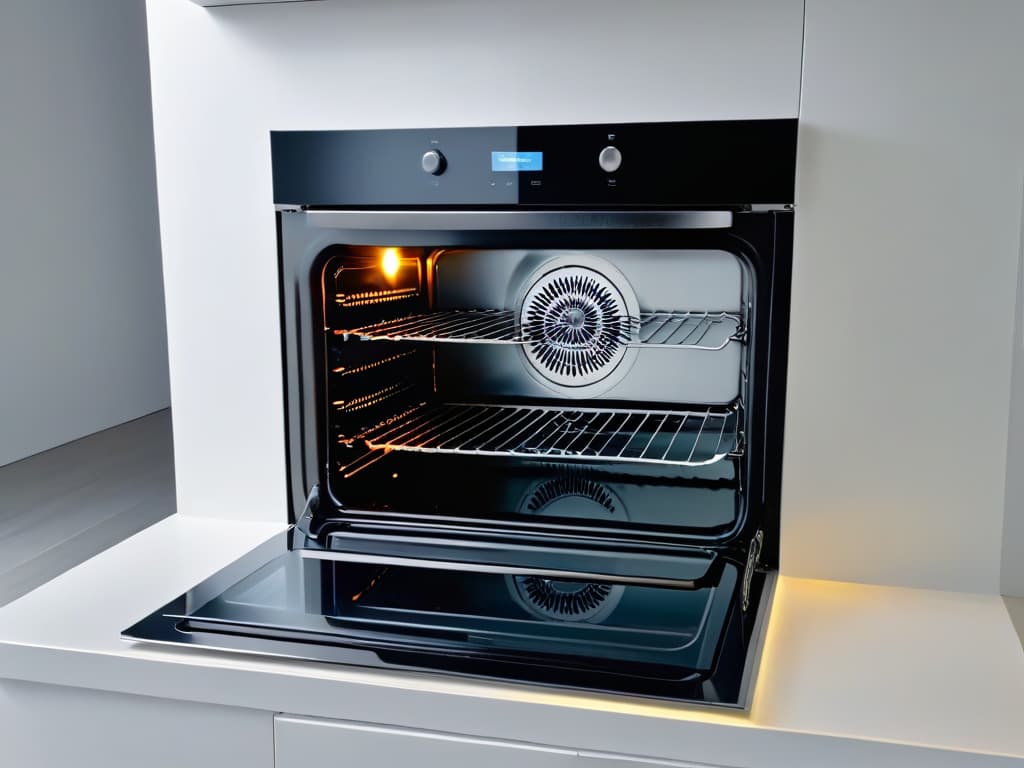  A minimalistic, ultradetailed image of a pristine white oven interior, impeccably clean and gleaming under soft, natural lighting. Every curve, corner, and surface of the oven's interior is showcased with stunning clarity, highlighting the precision engineering and immaculate design of the appliance. The image exudes a sense of freshness, cleanliness, and modernity, making it an ideal visual representation of the importance of maintenance in extending the lifespan of your oven. hyperrealistic, full body, detailed clothing, highly detailed, cinematic lighting, stunningly beautiful, intricate, sharp focus, f/1. 8, 85mm, (centered image composition), (professionally color graded), ((bright soft diffused light)), volumetric fog, trending on instagram, trending on tumblr, HDR 4K, 8K