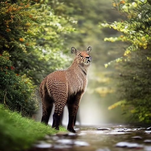  xxxx Wildlife Wonders hyperrealistic, full body, detailed clothing, highly detailed, cinematic lighting, stunningly beautiful, intricate, sharp focus, f/1. 8, 85mm, (centered image composition), (professionally color graded), ((bright soft diffused light)), volumetric fog, trending on instagram, trending on tumblr, HDR 4K, 8K