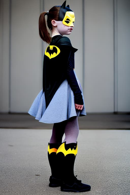  Girl wearing Batman