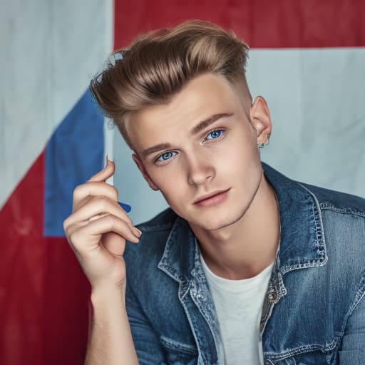 portrait+ style czech homosexual twink blonde very cute dude face