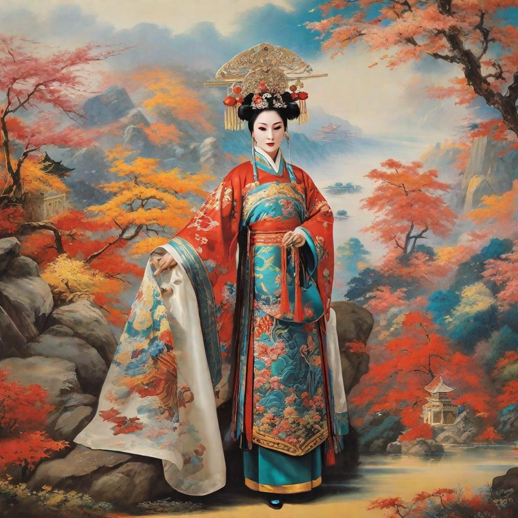  masterpiece, best quality,An inspiration board with Chinese opera culture