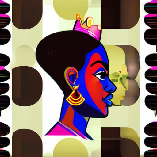  (((3D))), (((A cartoon style ilration))), A cartoon style ilration of a young African American king over a horizontal surface, showing only her eyes and the top of her head. Her eyes are large, almond shaped, and expressive, with radiant hazel irises, conveying curiosity. She has a soft smile visible in her twinkling eyes and her head is slightly tilted to the right. Her hair is styled in small curly puffs, adorned with large bows. She wears small, round earrings, and her fingers, painted with red nail polish, rest gently against her cheeks. The image has a , innocent, and charming vibe, with a soft, smooth finish hyperrealistic, full body, detailed clothing, highly detailed, cinematic lighting, stunningly beautiful, intricate, sharp focus, f/1. 8, 85mm, (centered image composition), (professionally color graded), ((bright soft diffused light)), volumetric fog, trending on instagram, trending on tumblr, HDR 4K, 8K