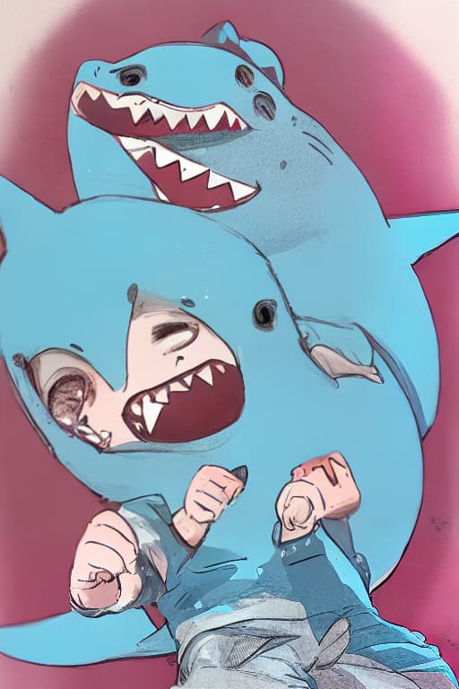  Boy wearing baby shark