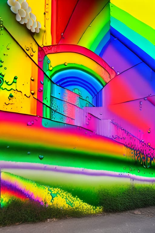  Acid rainbow wall