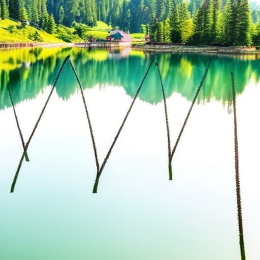  Mountains, lakes, boats, sun