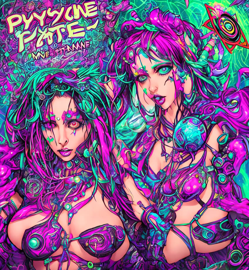  psytrance woman Party man