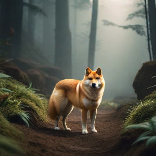  Dogecoin: Balancing Optimism and Uncertainty in Recent Market Trends hyperrealistic, full body, detailed clothing, highly detailed, cinematic lighting, stunningly beautiful, intricate, sharp focus, f/1. 8, 85mm, (centered image composition), (professionally color graded), ((bright soft diffused light)), volumetric fog, trending on instagram, trending on tumblr, HDR 4K, 8K