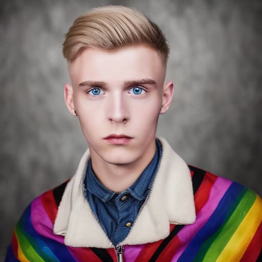 portrait+ style czech homosexual queer twink blonde very cute dude face