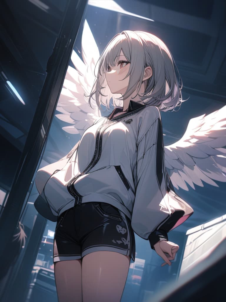  Cute, angel, subculture, jersey, moe sleeves, boys, masterpiece, best quality,8k,ultra detailed,high resolution,an extremely delicate and beautiful,hyper detail