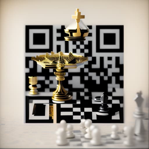  Your wish: Chessboard with a figure on it I imagine you want a creative interpretation of your wish. Here's a description using the System Formula for Stable Diffusion: "A black and white chessboard with a golden knight piece standing proudly in the center. The intricate patterns on the board reflect the strategic nature of the game, while the knight symbolizes the power and elegance of chess.", QR Code, high resolution, sharp focus, ((masterpiece)), (professionally color graded), ((bright soft diffused light))
