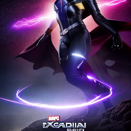  X men Gambit holding glowing purple cards hyperrealistic, full body, detailed clothing, highly detailed, cinematic lighting, stunningly beautiful, intricate, sharp focus, f/1. 8, 85mm, (centered image composition), (professionally color graded), ((bright soft diffused light)), volumetric fog, trending on instagram, trending on tumblr, HDR 4K, 8K