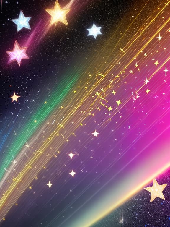  Sparkling star wallpaper with gems and pretty musical notes