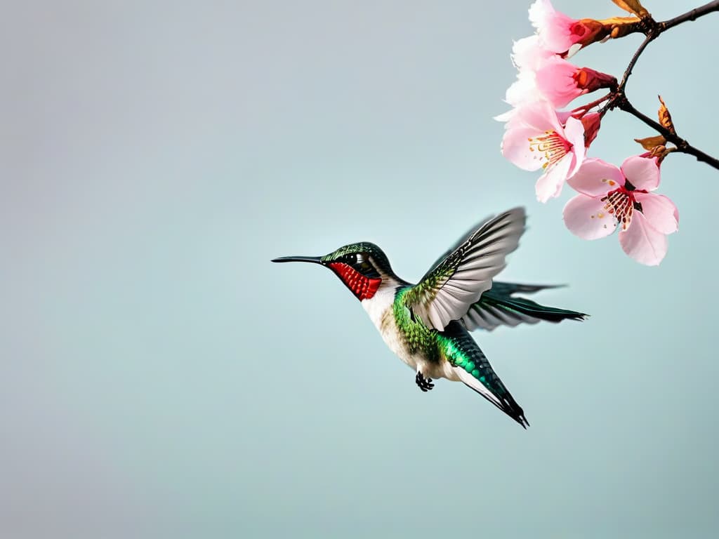  A stunning modern sugar sculpture of a delicate hummingbird perched on a blooming cherry blossom branch, intricately crafted with lifelike details and a soft color palette of pastel pinks and greens. The sugar sculpture is set against a simple, white background, emphasizing its exquisite artistry and elegance. hyperrealistic, full body, detailed clothing, highly detailed, cinematic lighting, stunningly beautiful, intricate, sharp focus, f/1. 8, 85mm, (centered image composition), (professionally color graded), ((bright soft diffused light)), volumetric fog, trending on instagram, trending on tumblr, HDR 4K, 8K