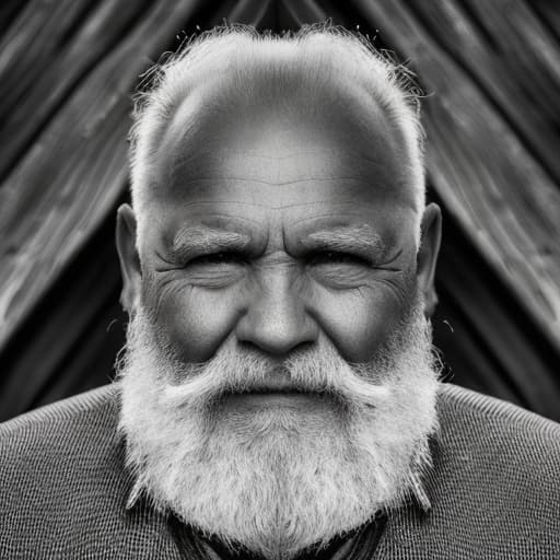 portrait+ style old man, black and white, face, stubbel, beard, green lava eyes, shadow