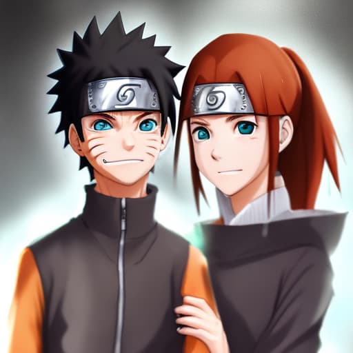 portrait+ style I want to create Naruto and Hinata in a wedding dress