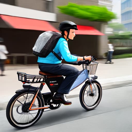  A monkey delivering Meituan takeout, riding an electric bike,