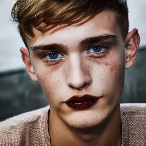 portrait+ style czech homosexual queer twink blonde very cute dude face