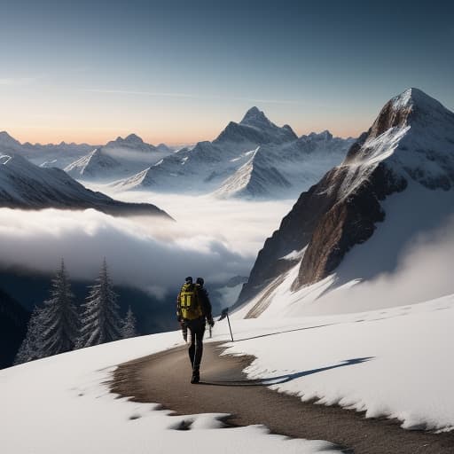  Swiss alps melting hyperrealistic, full body, detailed clothing, highly detailed, cinematic lighting, stunningly beautiful, intricate, sharp focus, f/1. 8, 85mm, (centered image composition), (professionally color graded), ((bright soft diffused light)), volumetric fog, trending on instagram, trending on tumblr, HDR 4K, 8K